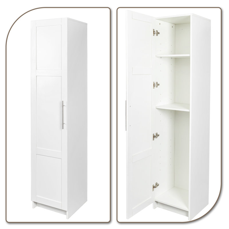 Helsie 15.76" W x 70.88" H Tall Narrow Storage Linen Cabinet , White