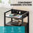 3 Drawer Nightstand with Charging Station & LED Light Strip-2047400299
