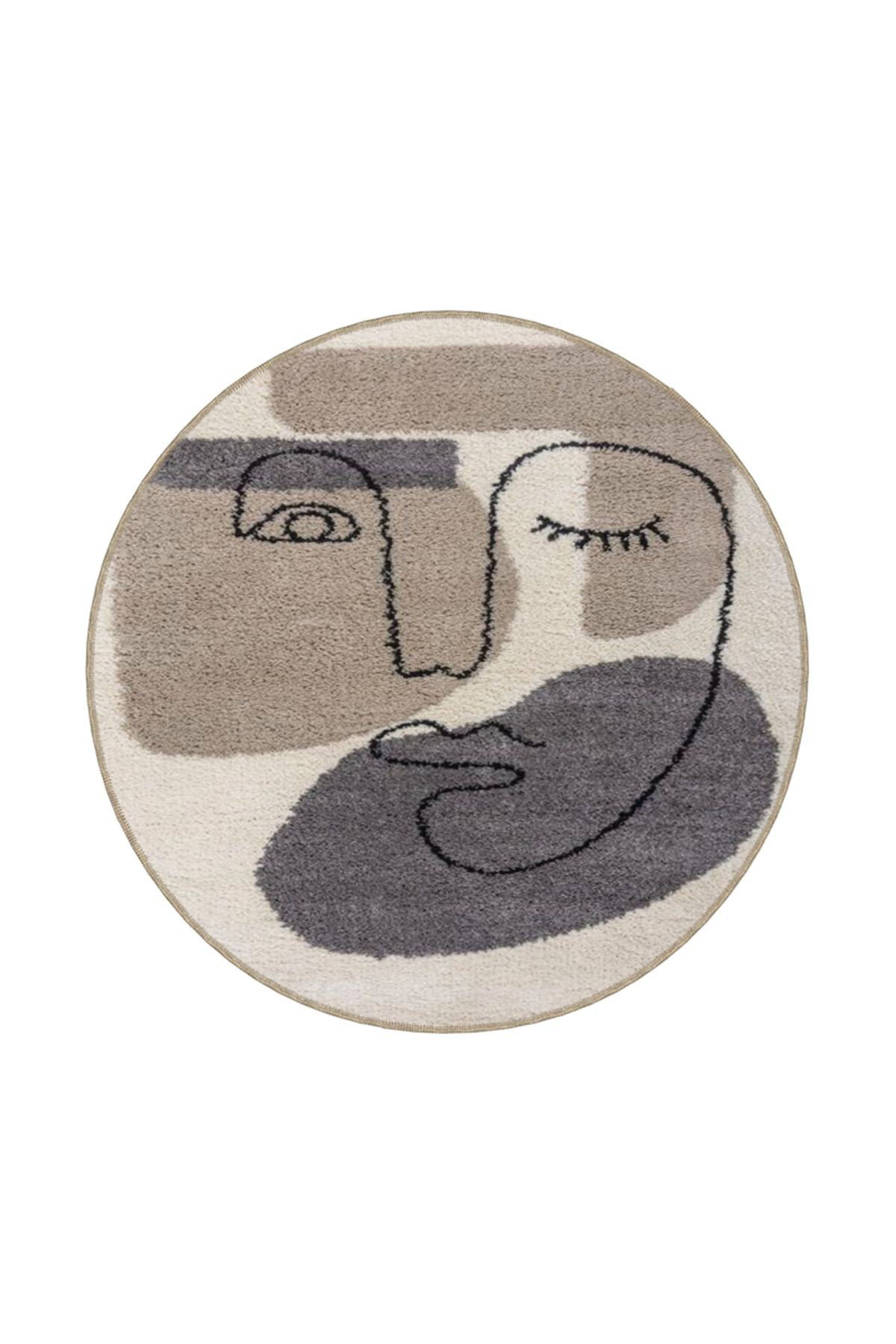 Hokku Designs Face Themed Patterned Woven Base Machine Washable Rug ...