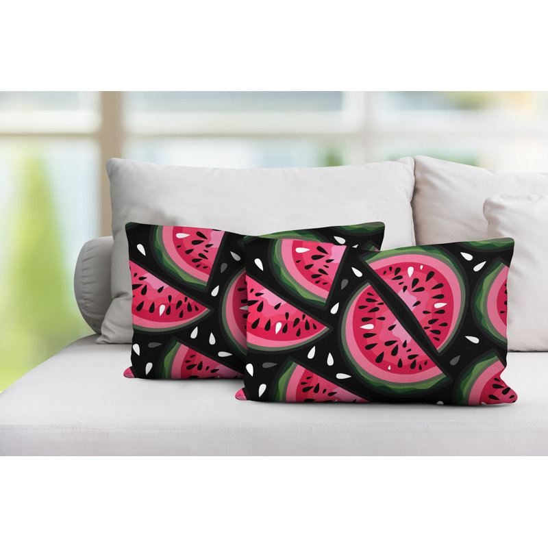Coussin intérieur / extérieur Watermelon, Noir