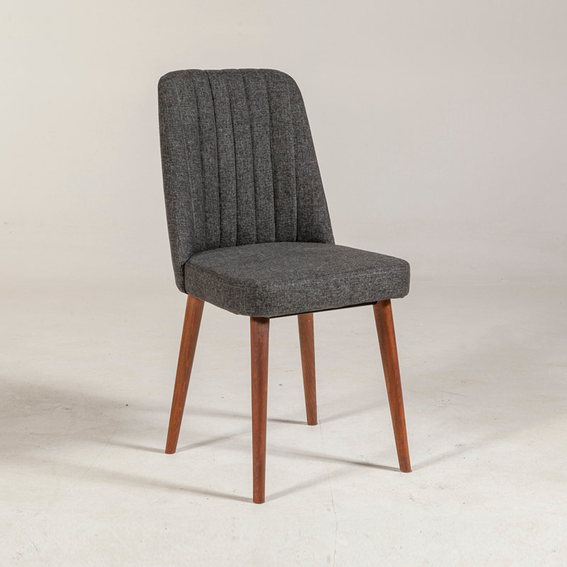 Chaise d'appoint Fontaine Fontaine, Anthracite, Marron foncé