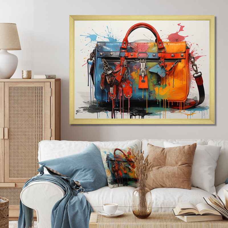 Popart Fashion Bag Envy I - imprimé, H 16 po x l 32 po x P 1 po, Cadre doré simple