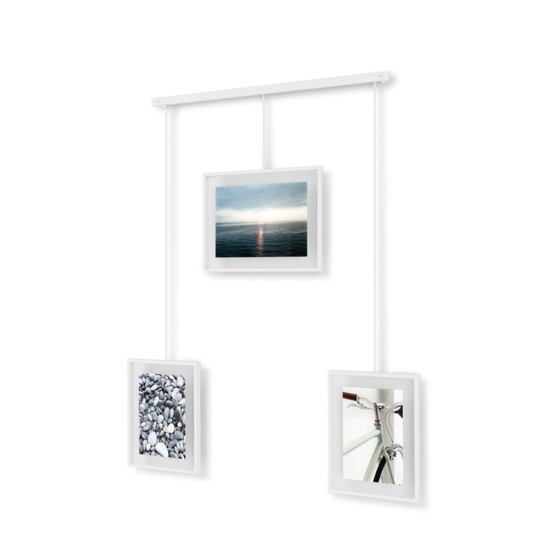 Exhibit Wall Picture Frames, Set of 3, White