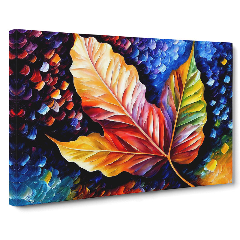 Glimmering Leaf Vol.6 - Wrapped Canvas, 35cm H x 50cm W x 3cm D