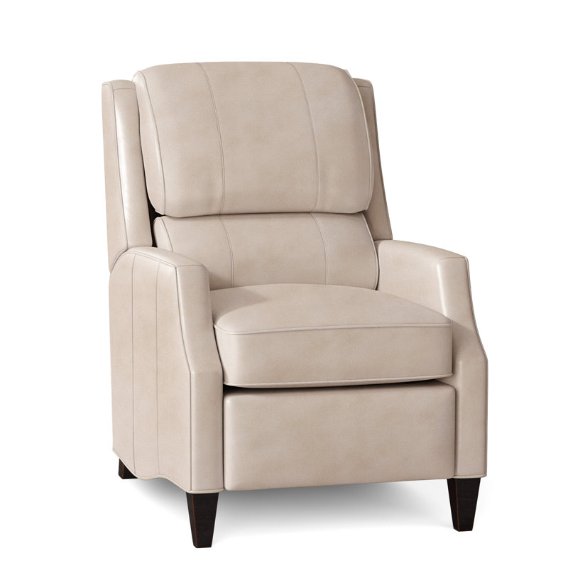 Mauney Recliner, Stone, Aline Light Grey Genuine Leather, Power