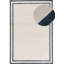 Carmel Modern Bordered Cream/Navy Area Rug-128552593