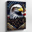 Toile «Un aigle majestueux avec des détails de plumes complexes et un regard d'art perçant placé en évidence au premier plan, art mural sur toile-408440809