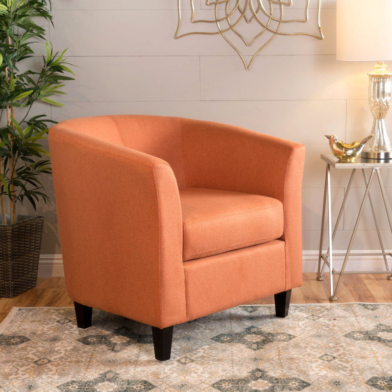 Chaise d'appoint, fauteuil simple rembourré pour l'intérieur, Orange