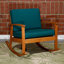 Chaise berçante en bois massif avec coussins Buecker-43778147-43778145