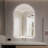 Rita 23.6 In. X 39.5 In. Arch Top LED Frameless Bathroom Vanity Mirror