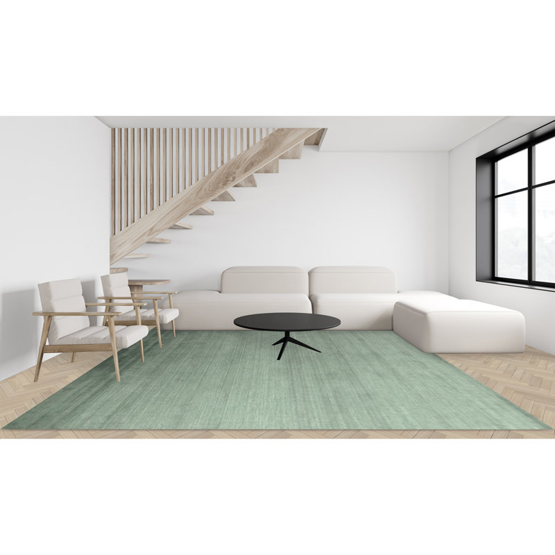Tapis bleu noué à la main de haute qualité, Rectangle 12 pi x 15 pi