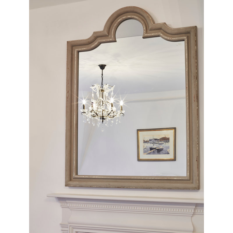 Algrange Flat Overmantel Mirror with Shelves