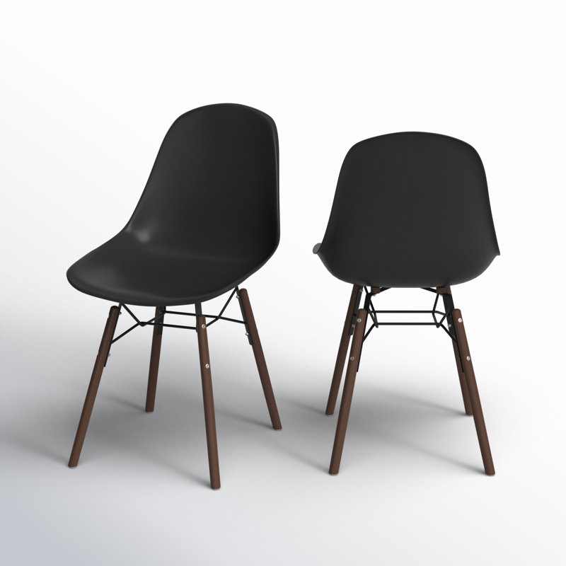 Chaise d'appoint Bombeck, Noir, Noyer