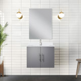 Single Bath Vanity 24 In. W X 22 In. D, And 18 In. Mirror