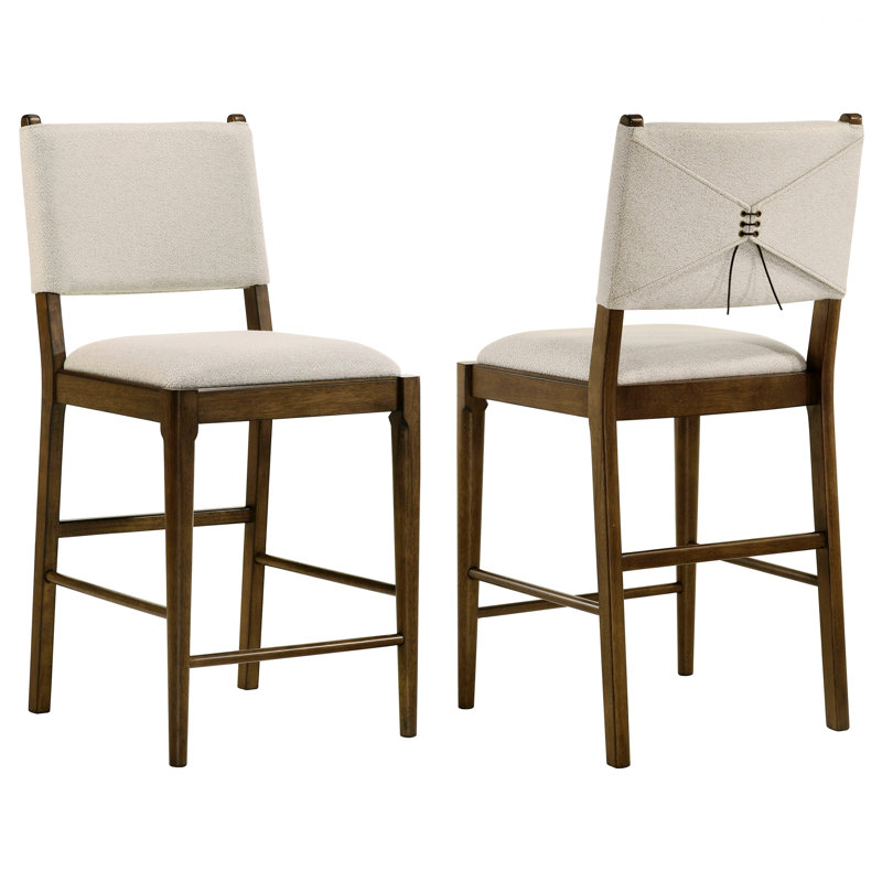 Chaises de salle à manger avec cadre en bois, chaises deux pièces pour l'intérieur, chaises de comptoir rembourrées