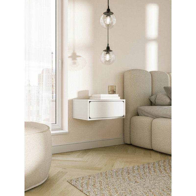 49.6cm W Manufactured Wood Bedside Table