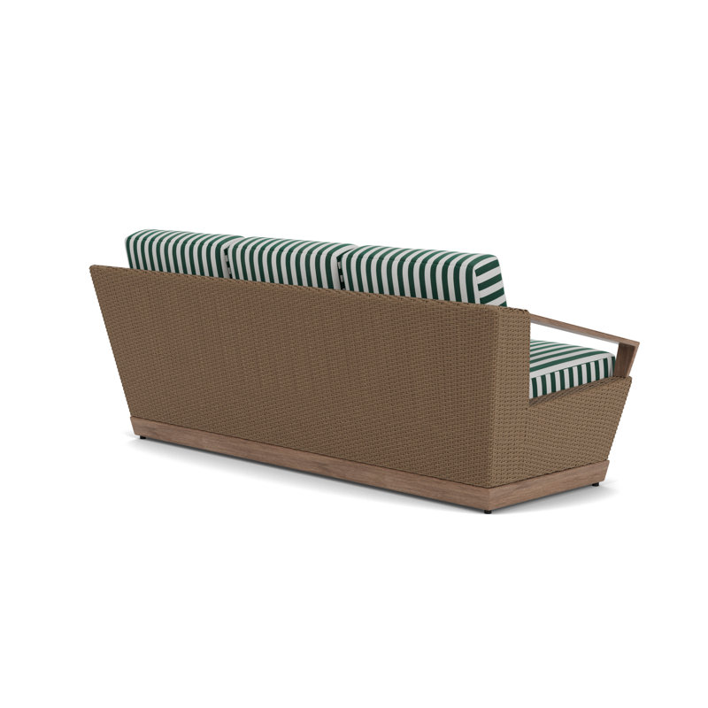 Charisma Outdoor 3 - Seat Patio Sofa, Safari green/white stripe