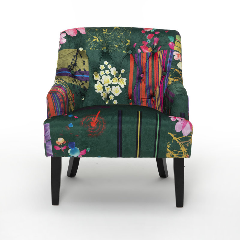 Tibay Upholstered Accent Chair, Green