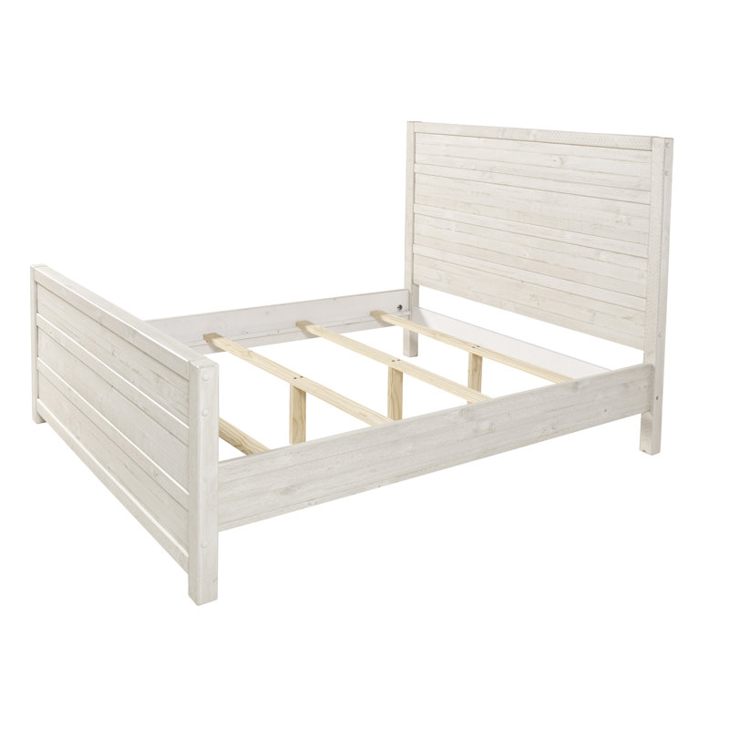 Romney Solid Wood Standard Bed, Queen, Antique White