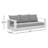 Tulum 87" Wide Outdoor Teak Patio Sofa with Cushions-86504299