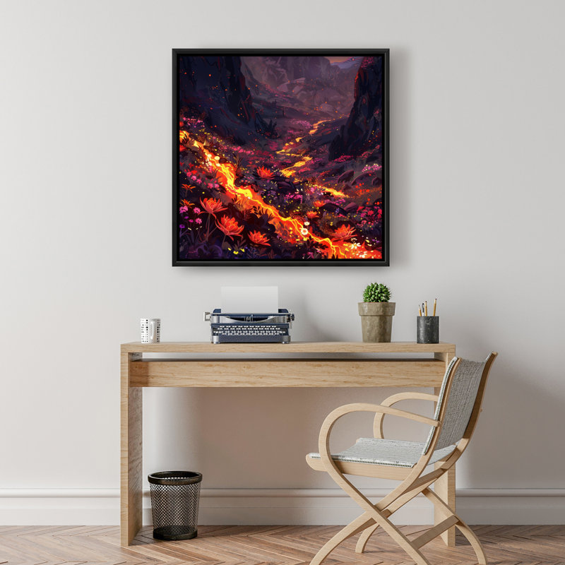 Bloom and eruption - 24"x24" Framed canvas
