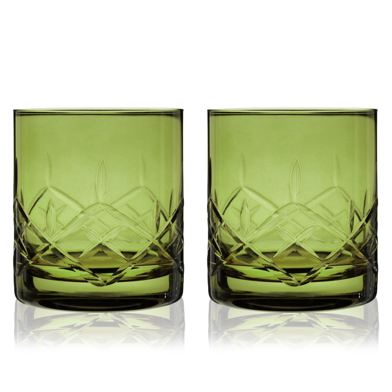 Verres à cristal en cristal taillé Admiral, Green