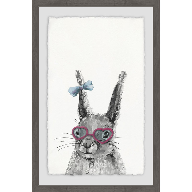 Bow On Bunny - Painting, 91cm H x 61cm W