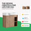 Ensemble de meuble-lavabo simple mural 24 po, comptoir flottant avec plateau en céramique 24 po-1503529851