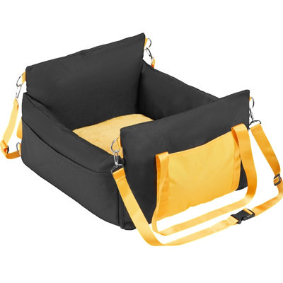 Dog Booster Car Seat - Pet Travel Seat for Small Dogs, Supports up to 25lbs, Safe Elevated Design, Black