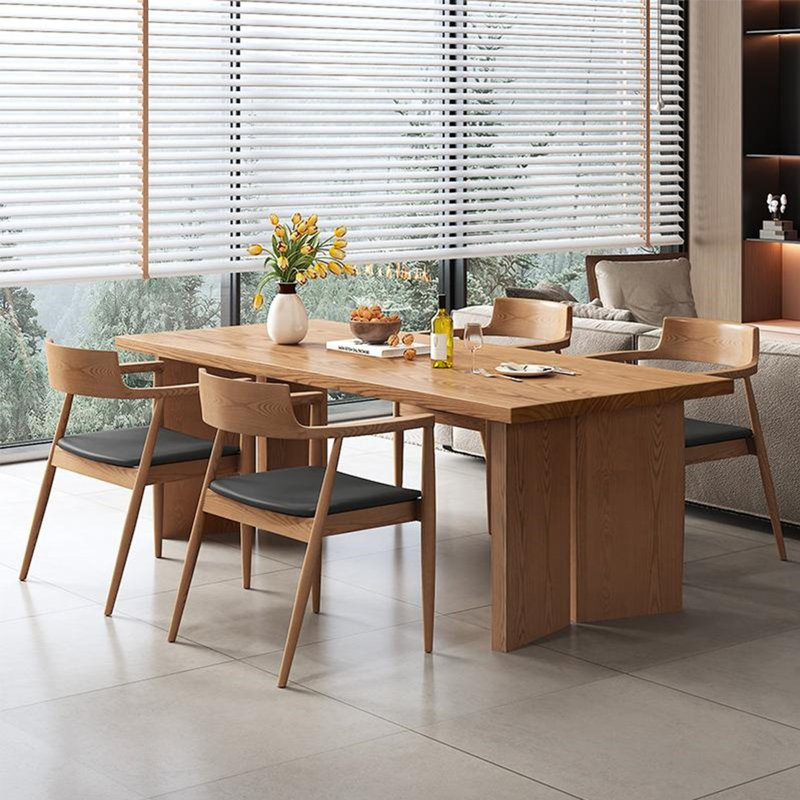 Elegant and durable solid wood table set, 29.52"H x 70.86"L x 31.49"W