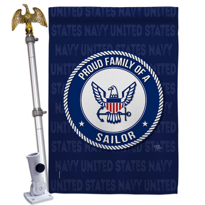 Double Sided 40'' H x 28'' W Polyester Flag Set
