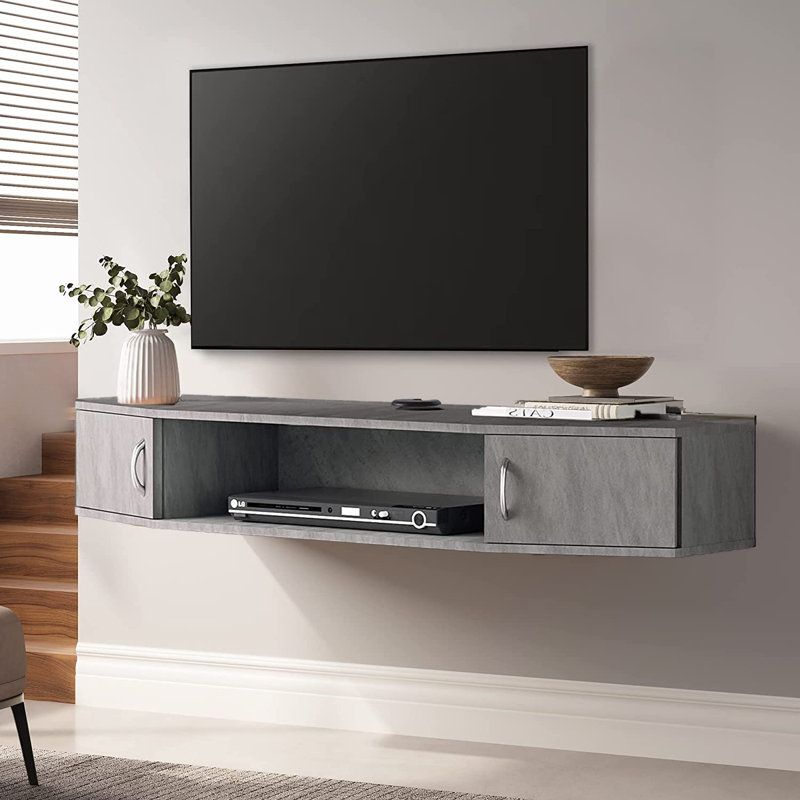 Merliah Floating TV Stand, Gray