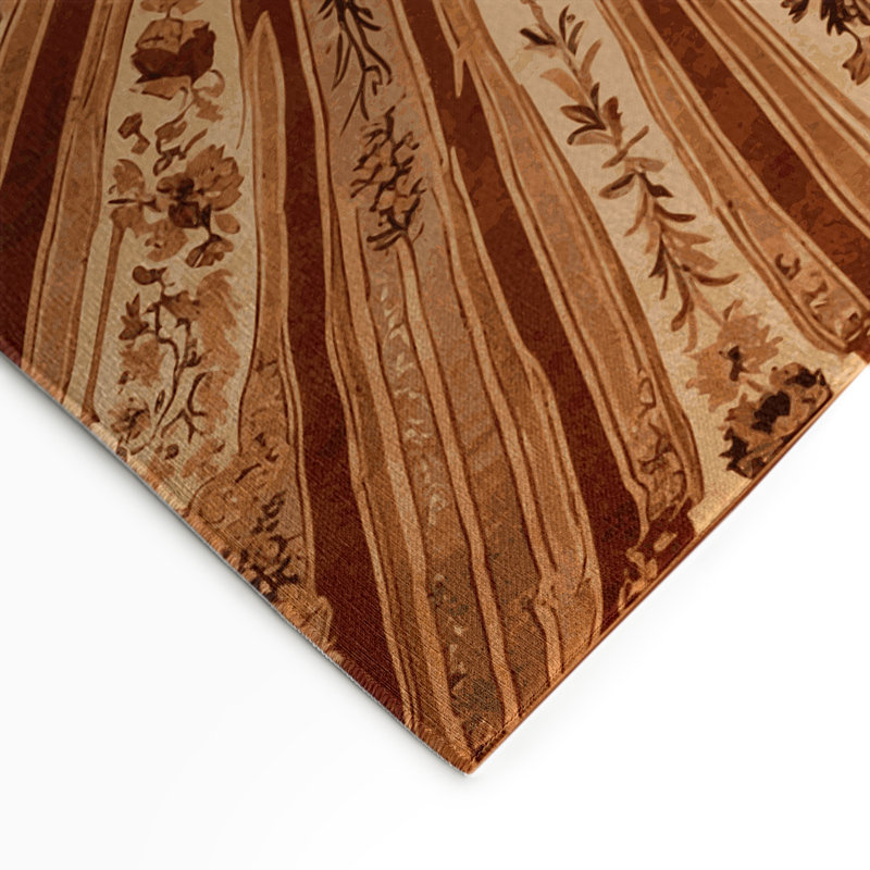 Tapis d'intérieur et d'extérieur brun Persian, Rectangle 9 pi x 12 pi