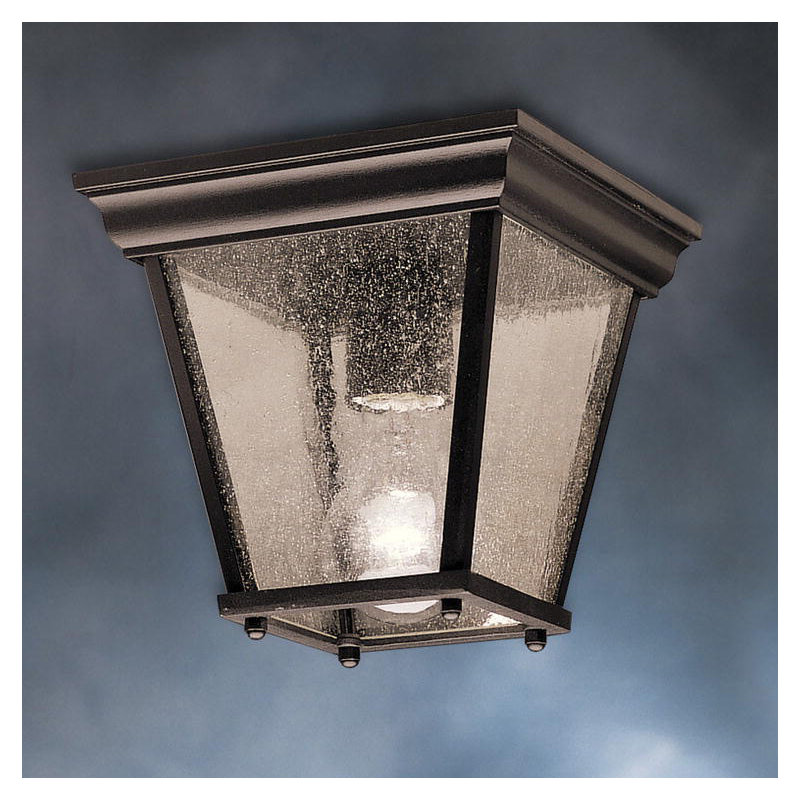 Plafonnier encastré carré à 1 lumière 7,25 po Caroline, Peint en noir