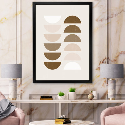 «Abstract Sun and Moon Geometrics in Terracotta II», impression sur toile