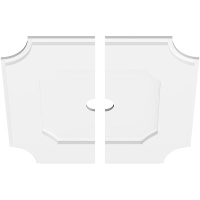 Médaillon de plafond contemporain en PVC de qualité architecturale Locke, deux pièces
