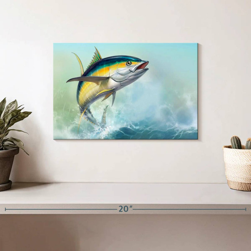 Brampt Tuna And Waves, 8" H x 12" W