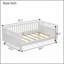 Lit plateforme simple en bois pour enfants, lit simple en bois à profil bas avec rails pour filles et garçons, blanc-129230713-129230714