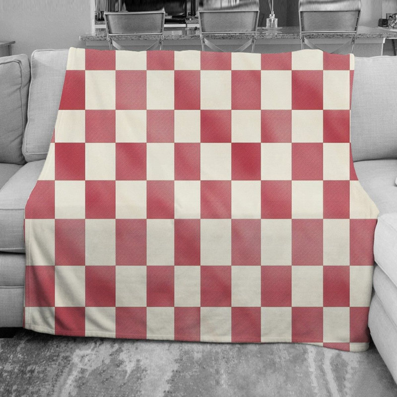 Checkered Fleece Throw