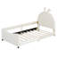 Upholstered Daybed With Rabbit Ear Shaped Headboard-1306053168