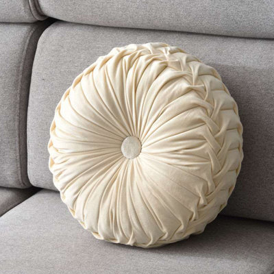 Lanajah Buttons Velvet Throw Pillow