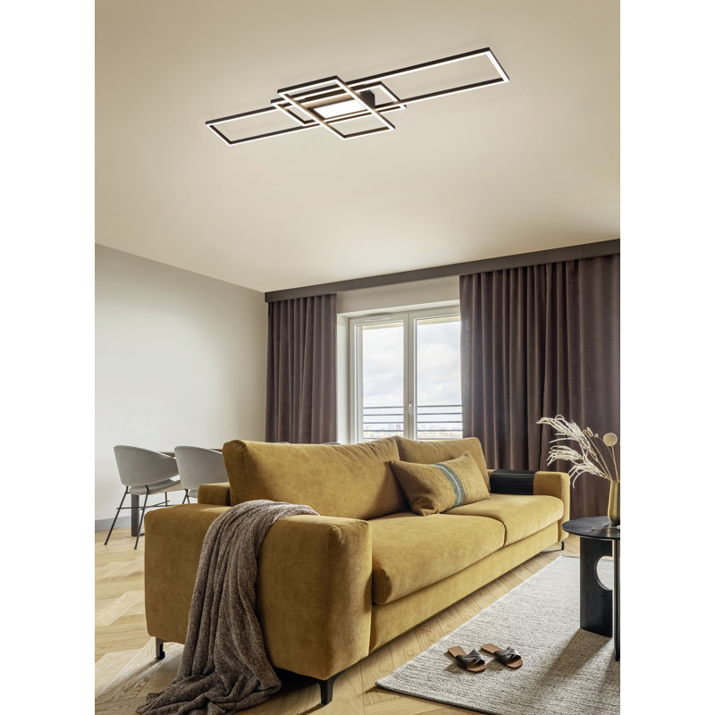 Makela 4-Light 105cm LED Flush Mount, Anthracite