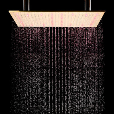Pomme de douche 16 x 32 pouces brossée à fixation au plafond