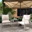 3-Piece Garden Conversation Set,Breathable Woven PE Rattan Chairs with Washable Cushions & Round Metal Coffee Table-58835912