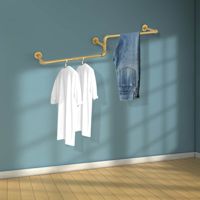 Alcina 71'' Metal Industrial Pipe Clothing Rack
