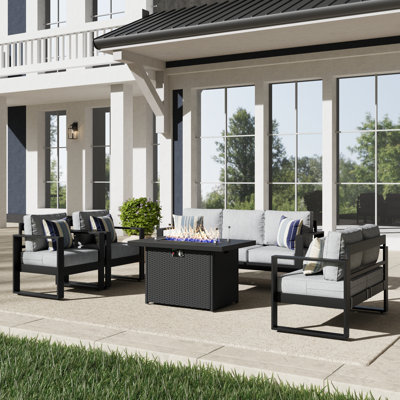 5 Piece Sofa Seating Group With Cushions