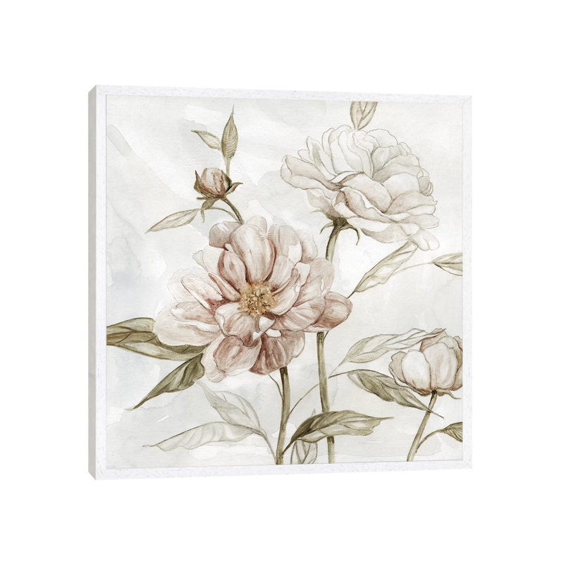 Washed Botanical II by Carol Robinson - Print on Canvas, White Framed, 93.98 cm H x 93.98 cm W