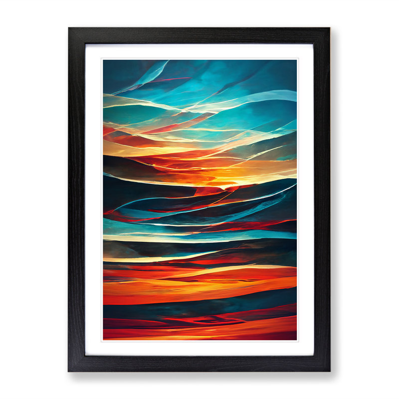 Sunset No.2 - Framed Print, Black , 64cm H x 46cm W x 2cm D