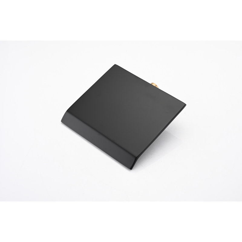 Robinet de salle de bain mural noir mat - Outil de réglage moderne du débit d'eau en acier inoxydable avec cascade, Noir mat
