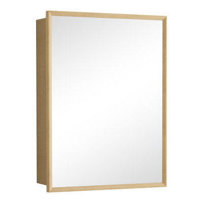 Reno 24 In.w X 30 In. H Rectangular Medicine Cabinet With Mirror,wall/recessed,solid Wood Shelves, Seamless Design